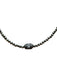 S. Carter Designs Gray & Silver Stone Beads Sterling Silver Raw Diamond Necklace Gray & Silver