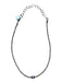 S. Carter Designs Gray & Silver Stone Beads Sterling Silver Raw Diamond Necklace Gray & Silver