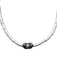 S. Carter Designs Cream & Silver Bone Beads Sterling Silver Raw Diamond Necklace Cream & Silver