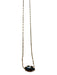 Gold & Gray 14k Gold Pendant Oval Stone Pendant Necklace Gold & Gray