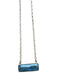 Gold & Gray 14K Gold Plated Chain Rectangle Pendant Semi Precious Stone Necklace Gold & Gray