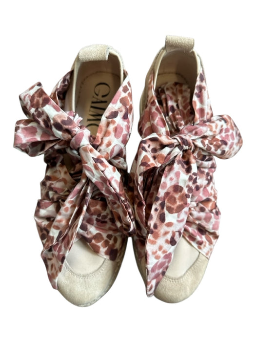 Gaimo Shoe Size 38 Tan & Rust Suede Platform Laces Sneakers Tan & Rust / 38