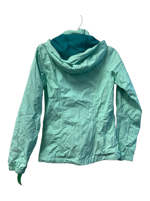 The North Face Size XS Green Nylon Zip Up Hood Zip Pockets Waterproof Jacket Green / XS