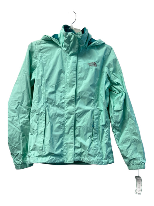 The North Face Size XS Green Nylon Zip Up Hood Zip Pockets Waterproof Jacket Green / XS