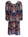 Maeve Size XS Navy & Multi Viscose Blend Round Neck Back Cut Out Floral Dress Navy & Multi / XS