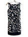 AB Studio Size 6 Black & White Polyester Boat Neck Sleeveless Back Zip Dress Black & White / 6