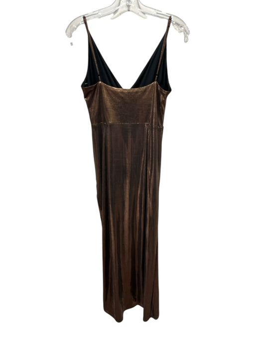 Wayf Size M Bronze Polyester & Spandex Surplice Sleeveless Dress Bronze / M