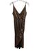 Wayf Size M Bronze Polyester & Spandex Surplice Sleeveless Dress Bronze / M