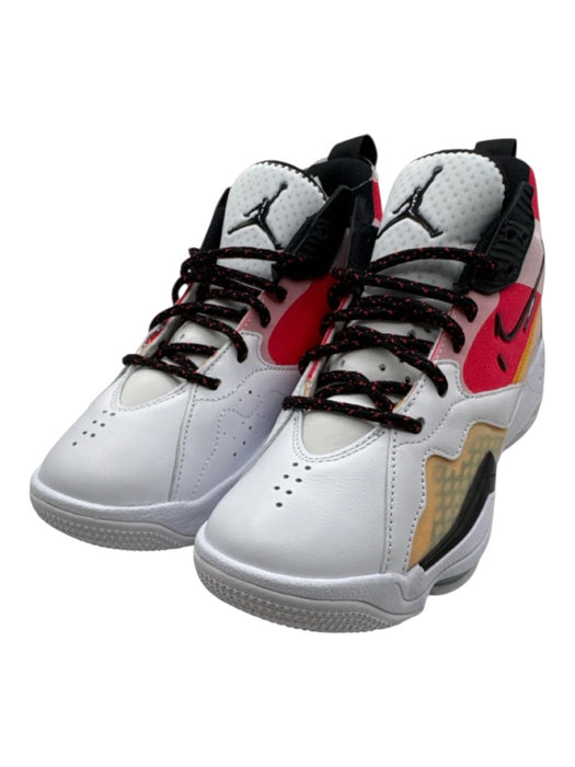 Air Jordan Shoe Size 7.5 White, Orange & Pink Leather Low Top lace up Sneakers White, Orange & Pink / 7.5