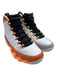 Air Jordan Shoe Size 7.5 White & Multi Leather Sneakers White & Multi / 7.5