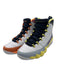 Air Jordan Shoe Size 7.5 White & Multi Leather Sneakers White & Multi / 7.5