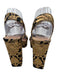 Tory Burch Shoe Size 9 Gold & Black Brocade Block Heel Platform Sandals Gold & Black / 9