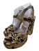 Tory Burch Shoe Size 9 Gold & Black Brocade Block Heel Platform Sandals Gold & Black / 9