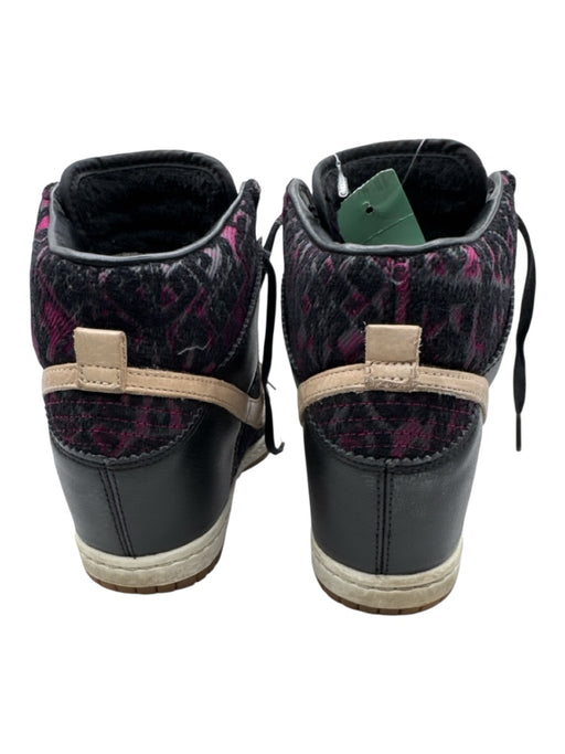 Nike Shoe Size 8 Black & Multi Leather & Cotton Wedge Sneakers Black & Multi / 8