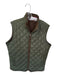 Peter Millar Size M Army Green Polyester Quilted Pockets Brown hem Men's Vest Army Green / M