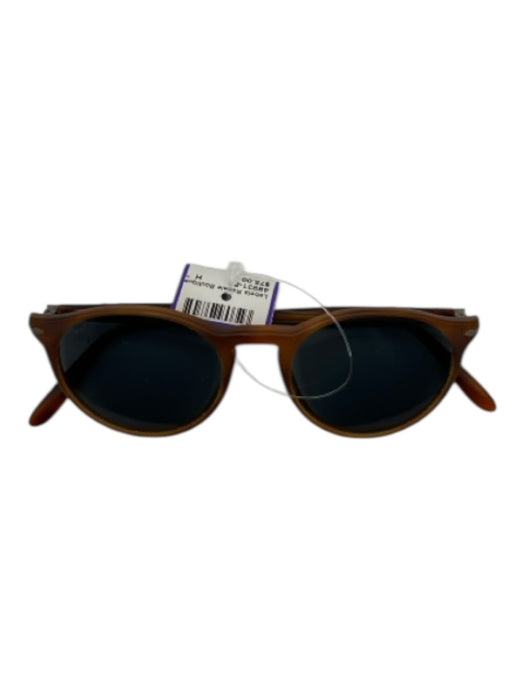 Persol Rust Acetate Matte Round Sunglasses Rust