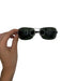 Ray Ban Silver & Black Metal Rectangles Men's Sunglasses Silver & Black