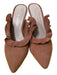 Loeffler Randall Shoe Size 7 Burnt Sienna Suede Ruffle High Heel Slip On Shoes Burnt Sienna / 7