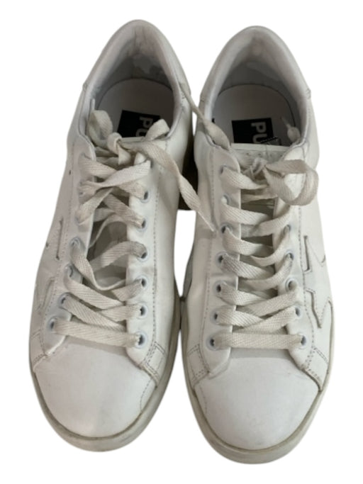 Golden Goose Shoe Size Est 6.5 White Leather Lace Up Low Top Sneakers White / Est 6.5