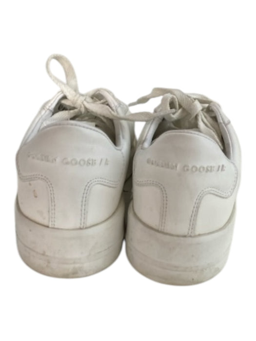 Golden Goose Shoe Size Est 6.5 White Leather Lace Up Low Top Sneakers White / Est 6.5