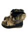 Moon Boot Shoe Size Est 6.5 Black & Tan Suede Faux Fur Lace Detail Boots Black & Tan / Est 6.5