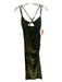Lovers and Friends Size XS Olive Green Polyester Velvet V Neck Dress Olive Green / XS