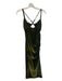 Lovers and Friends Size XS Olive Green Polyester Velvet V Neck Dress Olive Green / XS
