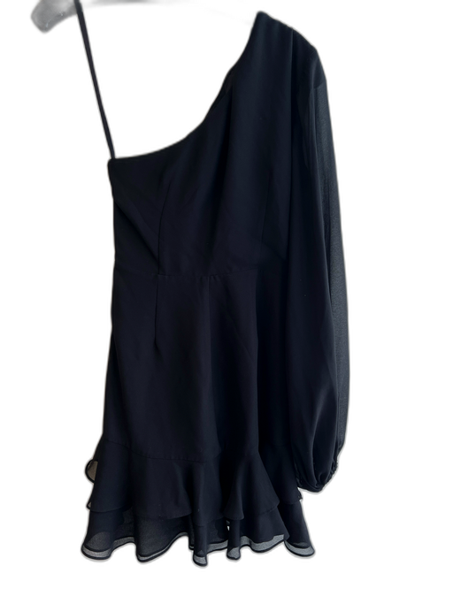 Michael Costello x Revolve Size XS Black No Fabric Tag One Sleeve Back Zip Dress Black / XS
