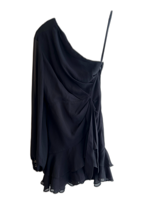 Michael Costello x Revolve Size XS Black No Fabric Tag One Sleeve Back Zip Dress Black / XS
