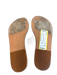 Ancient Greek Sandals Shoe Size 37 White & Brown Leather & Manmade Flat Shoes White & Brown / 37