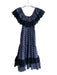 Caroline Constas Size XS Navy White & Black Cotton Off Shoulder Polka dot Dress Navy White & Black / XS