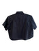 Frame Size S Black Cotton Collared Button Up Short Sleeve Cropped Top Black / S