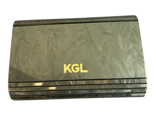 No Brand Black & Multi Acrylic Fold Over Eye Inside Pocket Clutch Bag Black & Multi