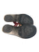 Gucci Shoe Size 37 Black & Maroon Leather Gold hardware Logo Flat Shoes Black & Maroon / 37