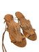 Joie Shoe Size 36.5 Camel Leather Suede Woven Detail Tie Ankle High Heel Shoes Camel / 36.5