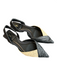 Zara Shoe Size 36 Black Woven Slingbacks Pointed Toe Square Heel Shoes Black / 36