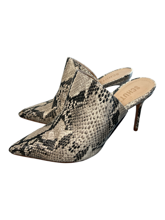 Schutz Shoe Size 6.5 Animal Print Leather Pointed Toe Closed Toe Slip On Shoes Animal Print / 6.5
