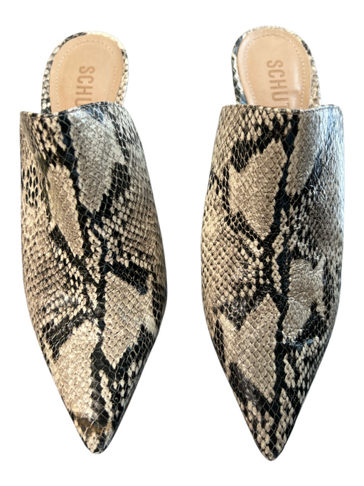 Schutz Shoe Size 6.5 Animal Print Leather Pointed Toe Closed Toe Slip On Shoes Animal Print / 6.5