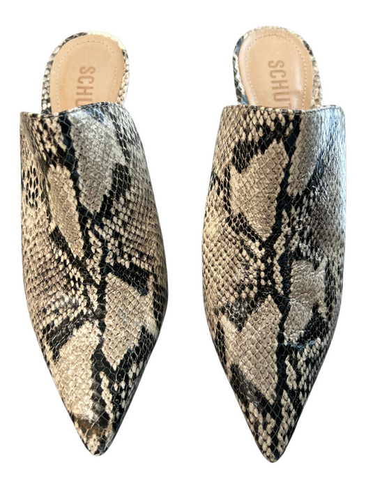 Schutz Shoe Size 6.5 Animal Print Leather Pointed Toe Closed Toe Slip On Shoes Animal Print / 6.5