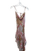 For Love & Lemons Size S Pink Mix Ecovera Spaghetti Strap Cowl Neck Dress Pink Mix / S