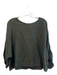 Velvet Size S Green Linen Round Neck 3/4 Sleeve Keyhole Back Top Green / S