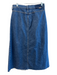 Mother Size 27 Dark Wash Cotton Pleat Detail Front Pocket Maxi Zip Fly Skirt Dark Wash / 27