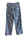 Ganni Size 26 Light Wash Cotton High Rise Butterflies Wide Leg 5 Pocket Jeans Light Wash / 26