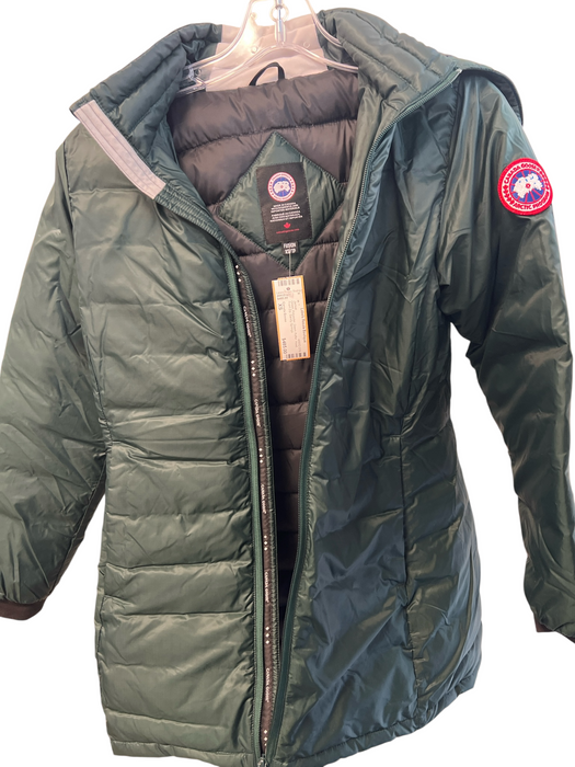 Canada Goose Size XS Green Polyester Down Puffer Hood Front Zip Jacket Green / XS
