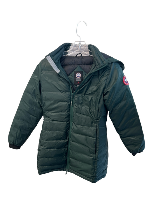 Canada Goose Size XS Green Polyester Down Puffer Hood Front Zip Jacket Green / XS