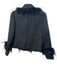 Halogen Size XS Black Polyester Feather Detail Metallic Thread Boxy Fit Jacket Black / XS