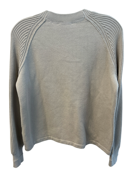 Vince Size XS Beige Cotton Crew Neck Long Sleeve Ribbed Detail Pull Over Sweater Beige / XS