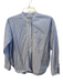 Everlane Size 00 Blue & White Cotton Striped Long Sleeve Half Button Top Blue & White / 00