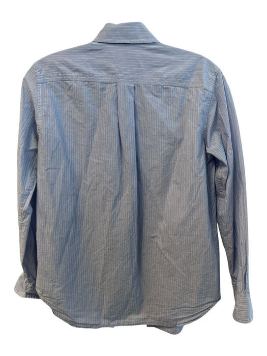 Everlane Size 00 Blue & White Cotton Slight Stripes Long Sleeve Button Down Top Blue & White / 00