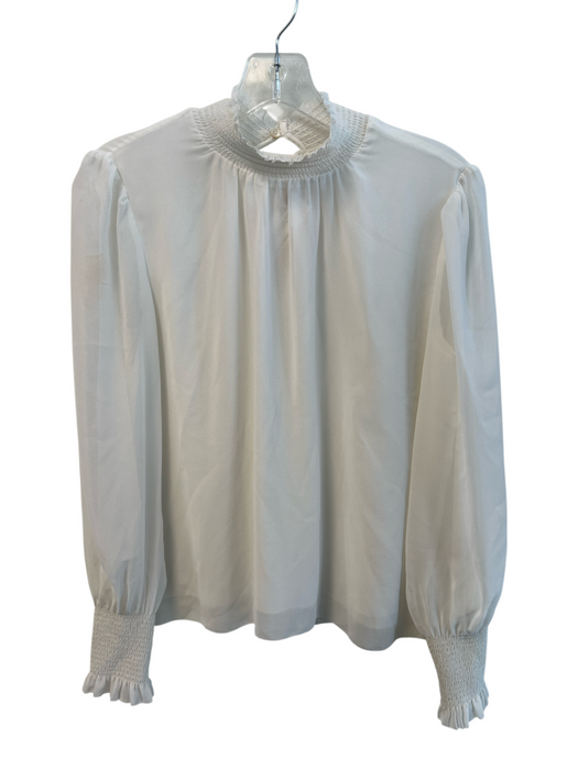 Wilfred Size XS White Polyester Long Sleeve hi collar Keyhole Back Lined Top White / XS